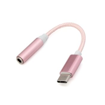 Adapter za slusalice TY-1+ Type C na 3.55mm roze