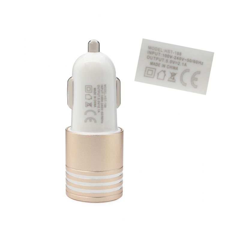 Auto punjac Hisoonton HST-188 dual USB 2.4A beli