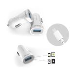 Auto punjac LDNIO DL-C17 1A sa micro USB kablom beli - Slika 2
