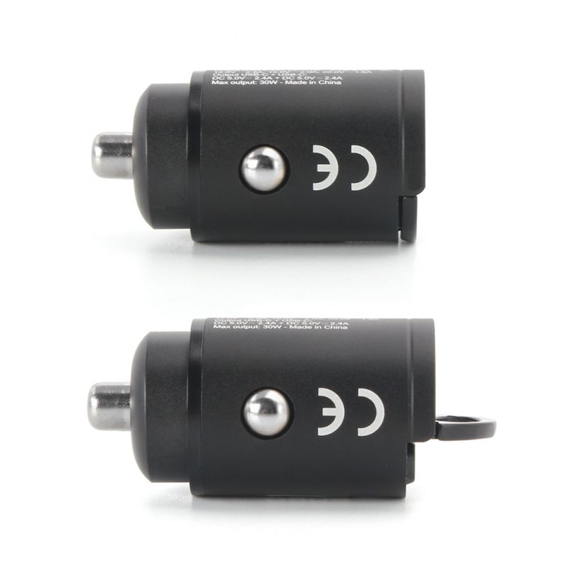 Auto Punjac Puro Mini 1USB-C+1USB-C 30W crni