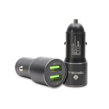 Auto punjac Teracell Evolution TC-05 2xUSB QC3.0 2.4A crni