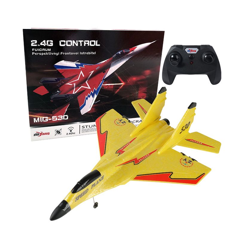 Avion od stiropora sa dzojstikom MIG-530 zuti