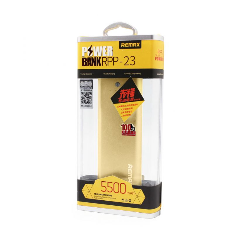 Back up baterija REMAX Vanguard RPP-23 5500mAh zlatna