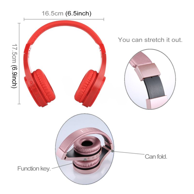 Bluetooth slusalice ETTE S55 crvene