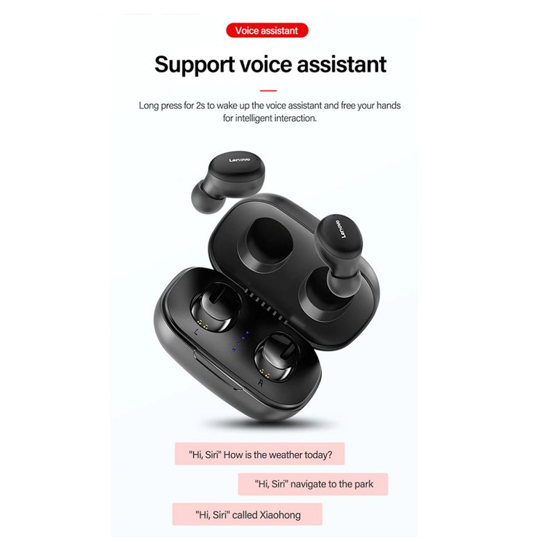 Bluetooth slusalice Lenovo TWS Earbuds H301 Airpods bele