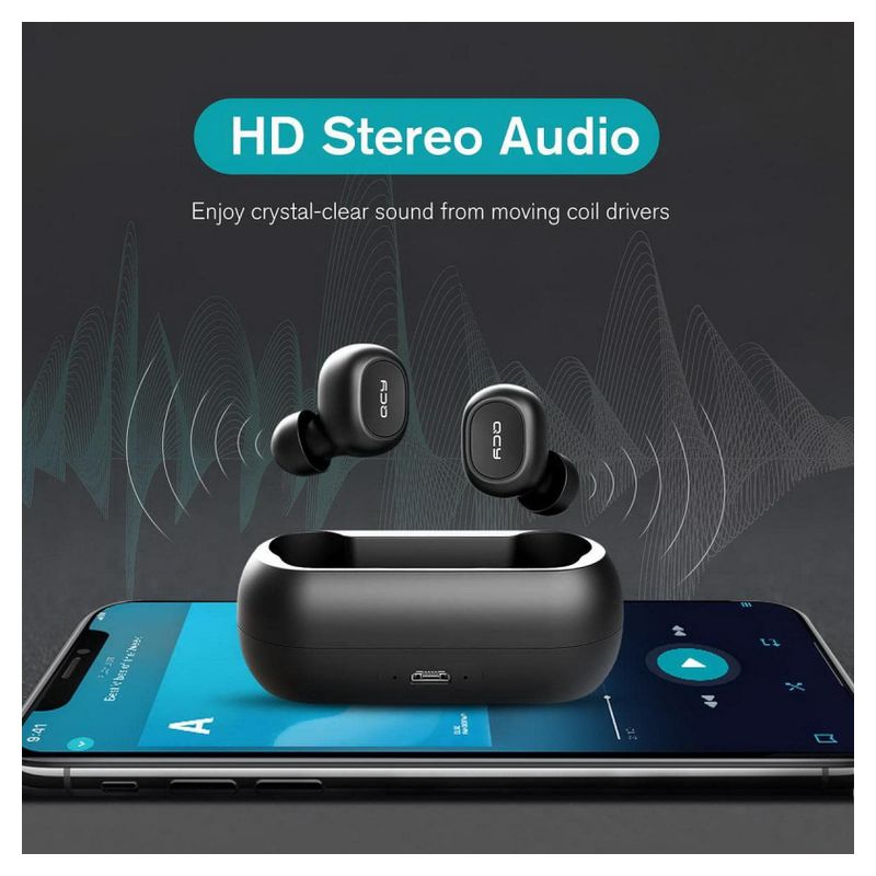 Bluetooth slusalice QCY T1C crne