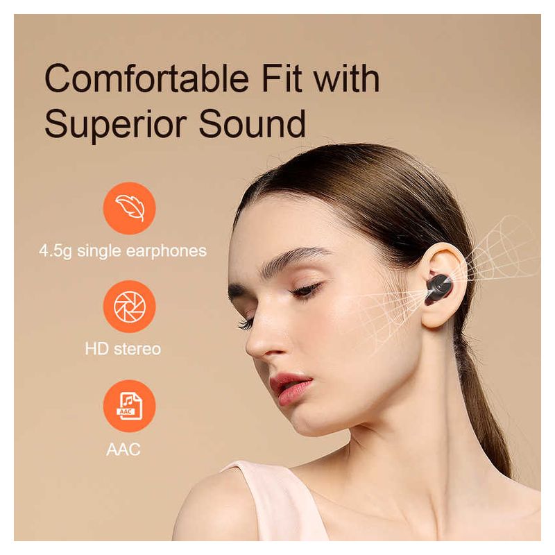 Bluetooth slusalice QCY T1C crne