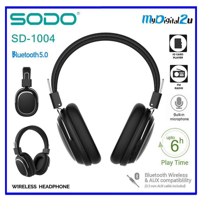 Bluetooth slusalice Sodo SD-1004 tamno sive