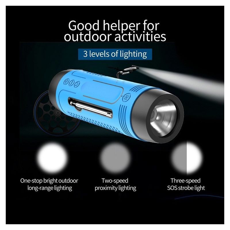 Bluetooth zvucnik A1 sa LED lampom braon
