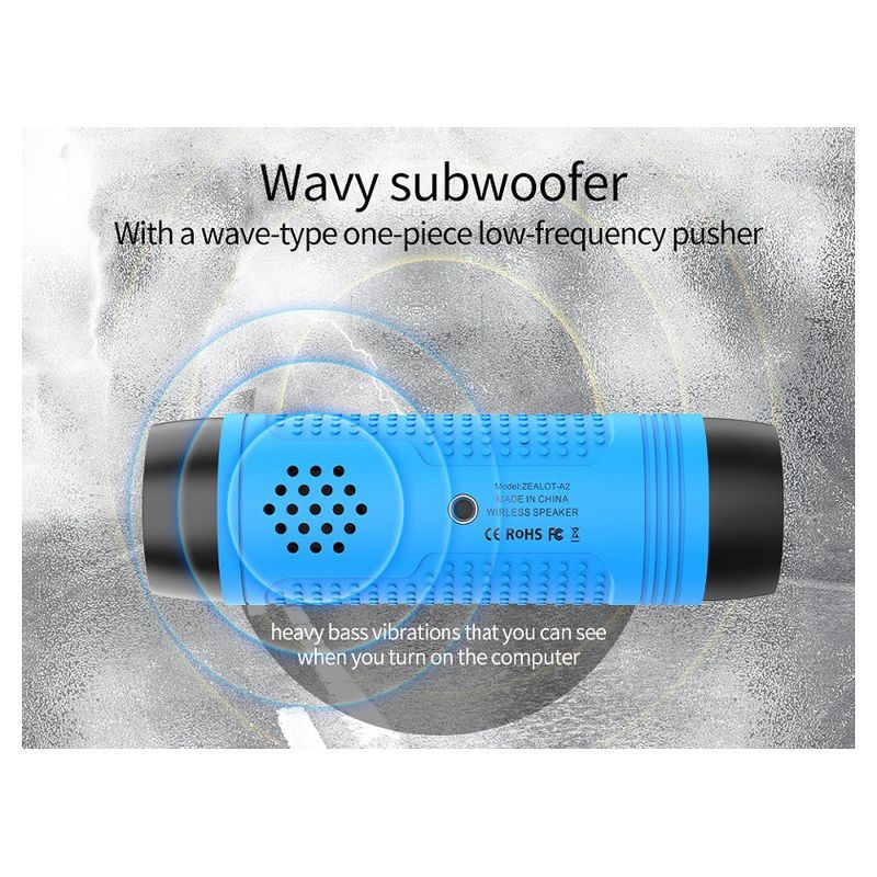 Bluetooth zvucnik A1 sa LED lampom braon