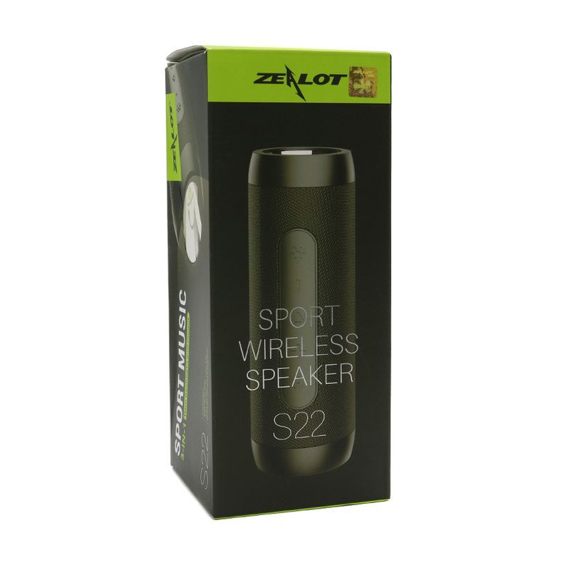 Bluetooth zvucnik S22 sa LED lampom army plavi