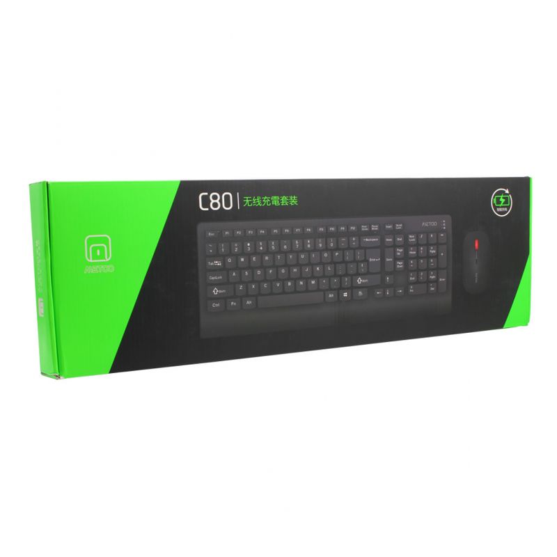 Combo mis i tastatura bezicni METOO C80 rechargeable crna