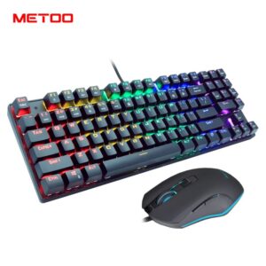 Combo mis i tastatura mehanicka METOO Z55 RGB crna