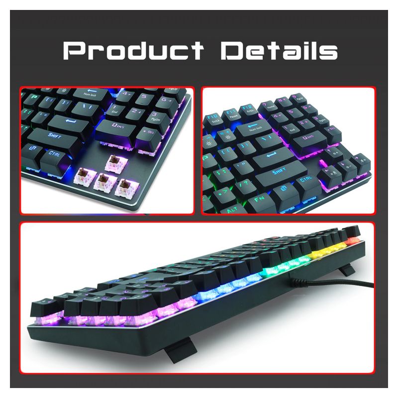 Combo mis i tastatura mehanicka METOO Z55 RGB crna