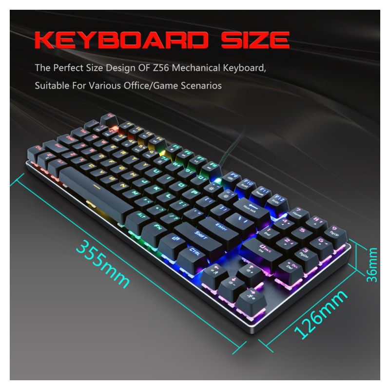 Combo mis i tastatura mehanicka METOO Z55 RGB crna