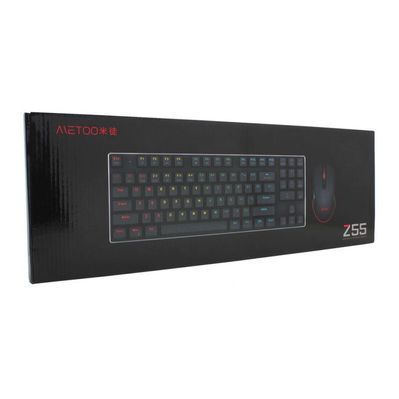 Combo mis i tastatura mehanicka METOO Z55 RGB crna