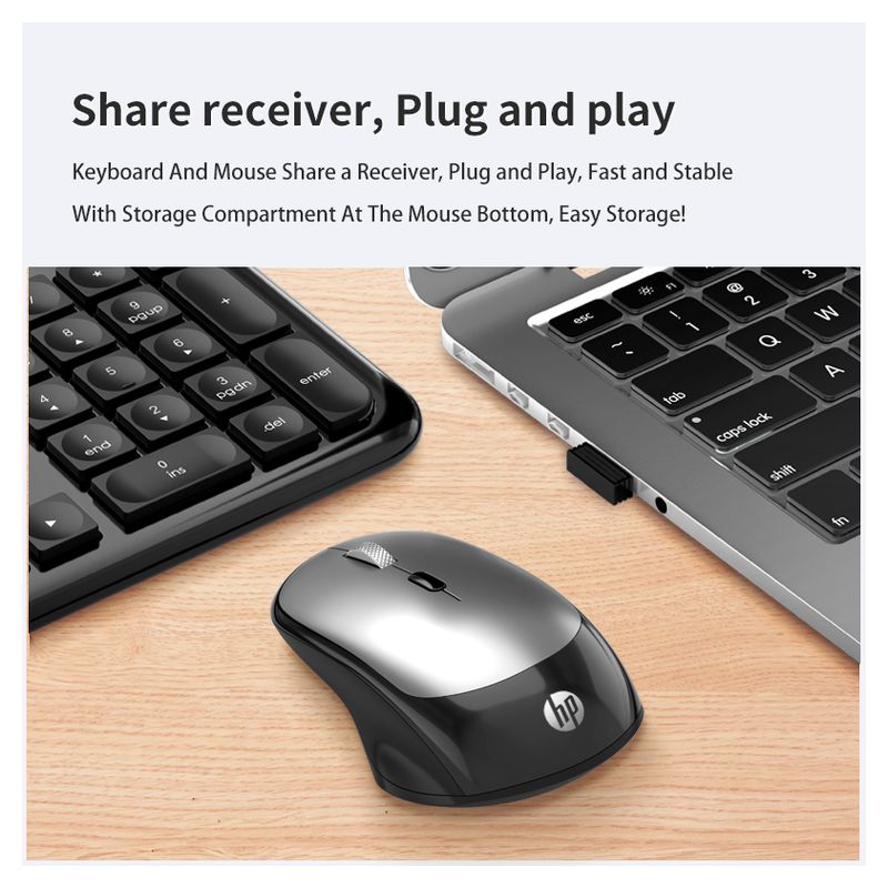 Combo mis i tastatura wireless HP CS500 crno sivi