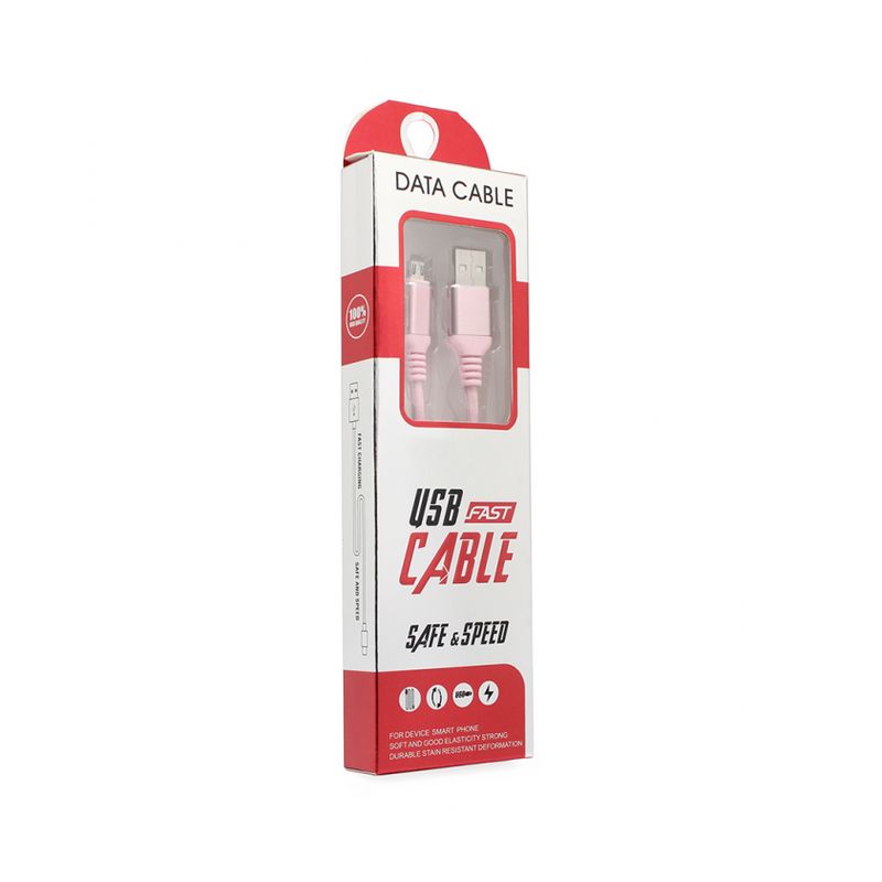 Data kabl Fashion micro USB pink 1m