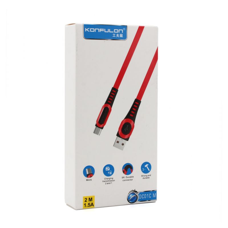 Data kabl KONFULON DC01C micro USB crni 2m