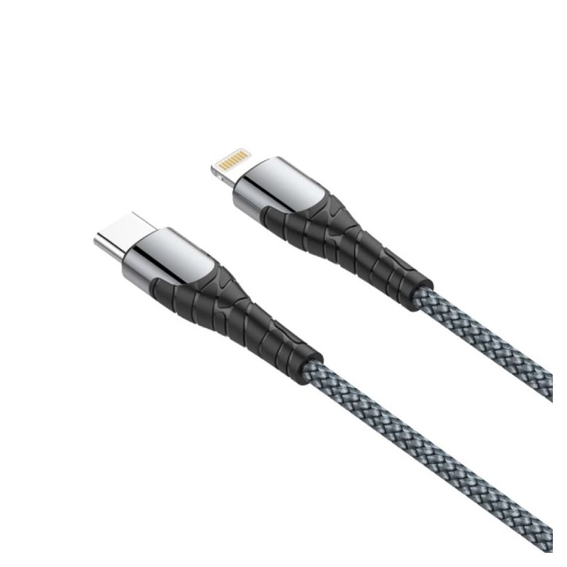Data kabl LDNIO LC111 PD Type C na iPhone lightning 30W HQ sivi