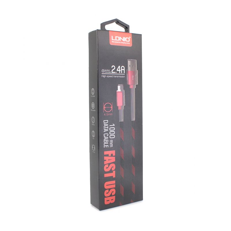 Data kabl LDNIO LS23 micro USB crveni 1m Data kabl LDNIO LS23 micro USB crveni 1m - Slika 1