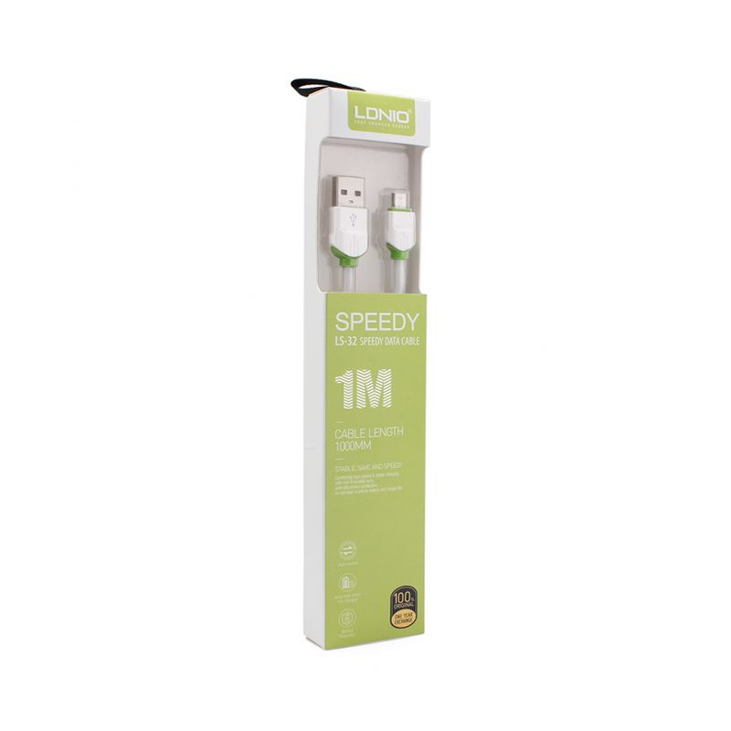 Data kabl LDNIO LS32 micro USB beli 1m Data kabl LDNIO LS32 micro USB beli 1m - Slika 1