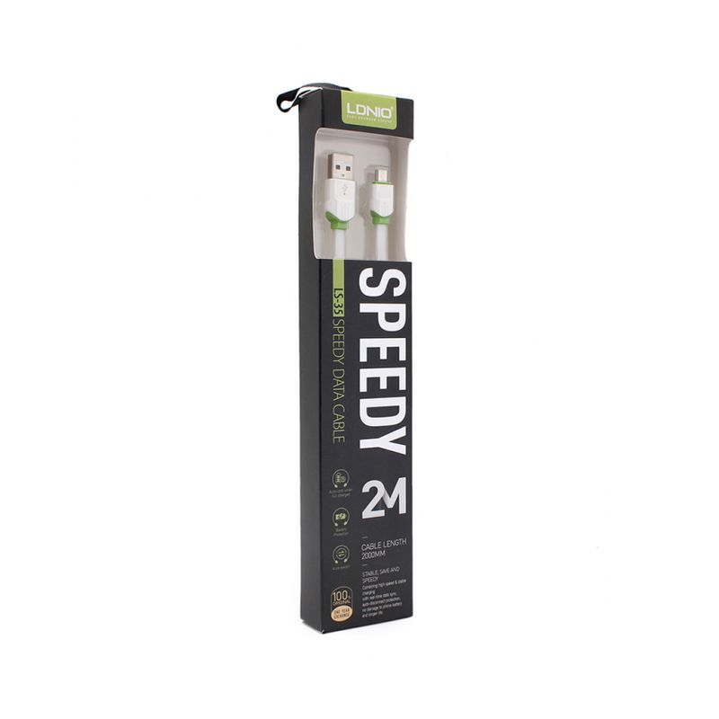 Data kabl LDNIO LS35 micro USB beli 2m