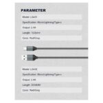 Data kabl LDNIO LS431 iPhone lightning sivi 1m - Slika 8