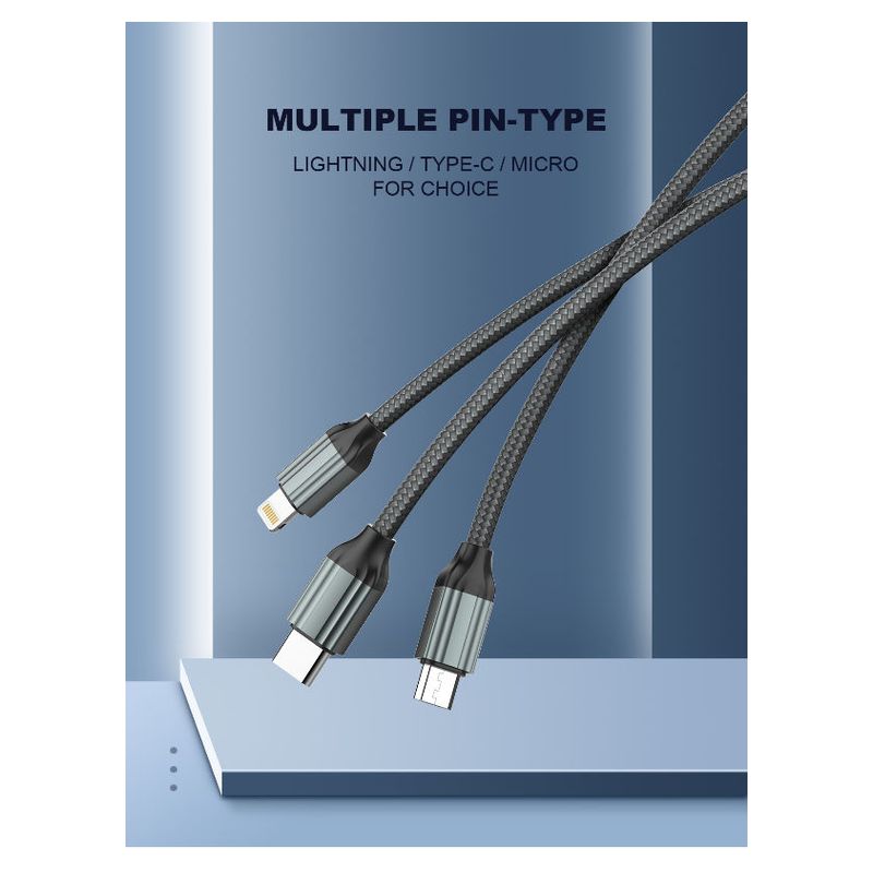 Data kabl LDNIO LS431 micro USB sivi 1m