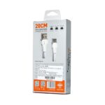 Data kabl LDNIO LS550 2.4A micro USB 0.2m beli - Slika 2