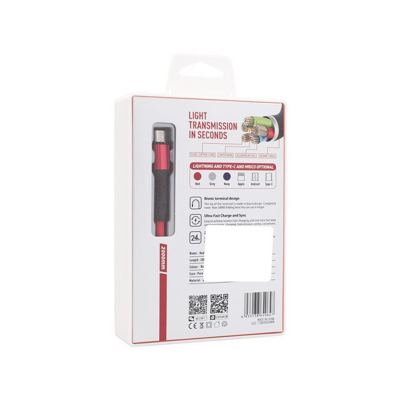 Data kabl LDNIO LS64 micro USB crveni 2m