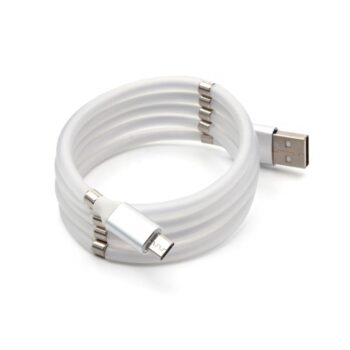 Data kabl magnet micro USB beli