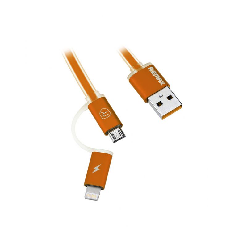 Data kabl REMAX Aurora za iPhone lightning/micro USB narandzasti
