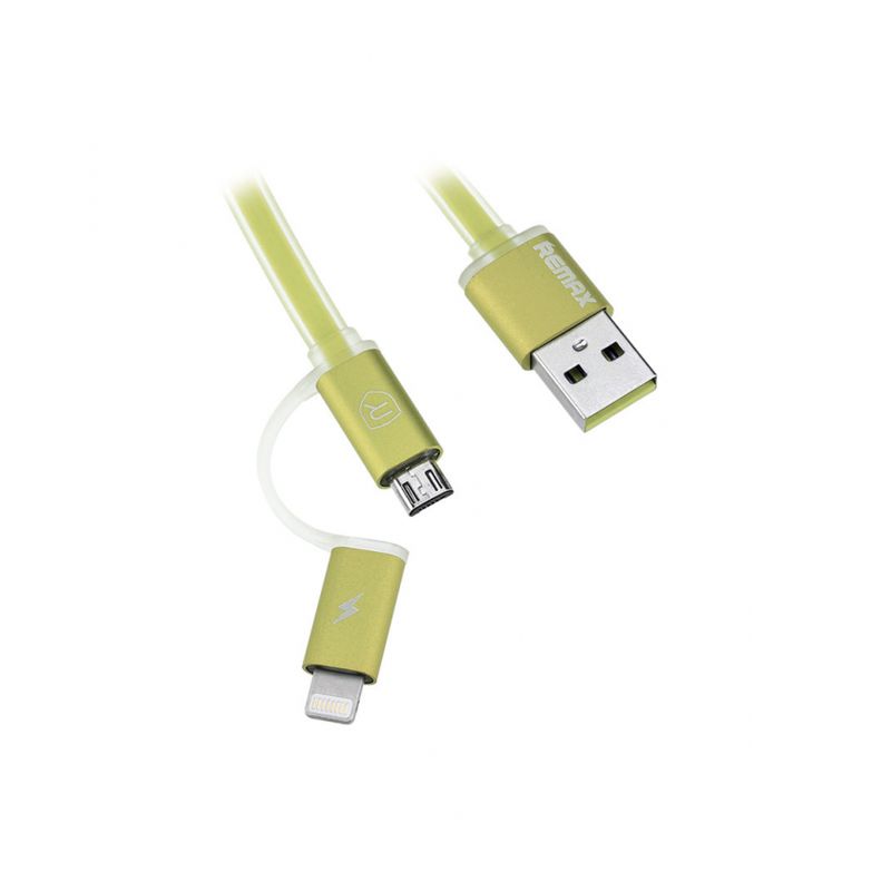 Data kabl REMAX Aurora za iPhone lightning/micro USB zeleni