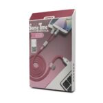 Data kabl REMAX Binary RC-025t za iPhone lightning/micro USB pink 1m - Slika 2