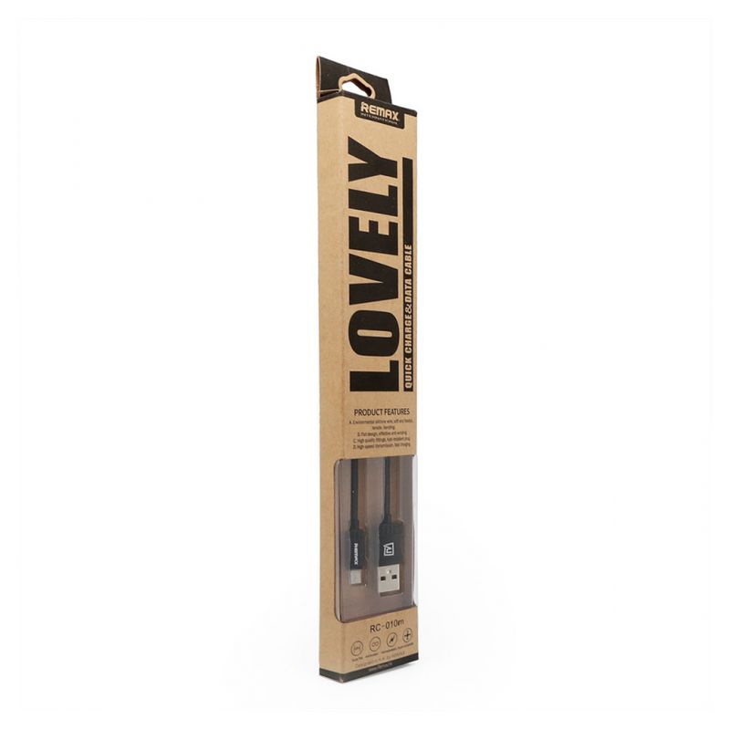 Data kabl REMAX Lovely RC-010m micro USB crni 1m