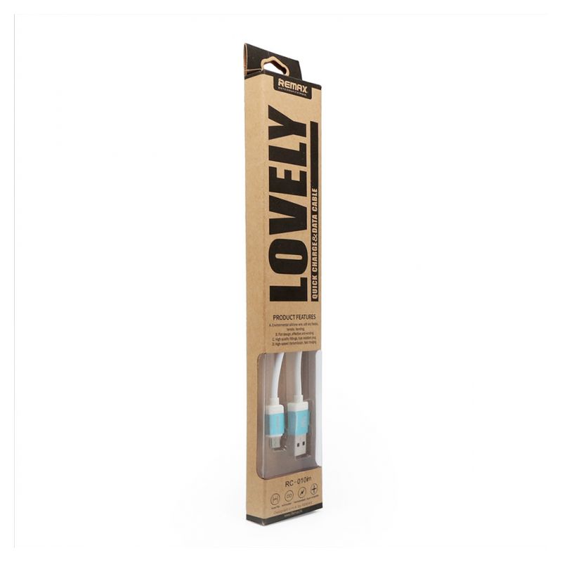 Data kabl REMAX Lovely RC-010m micro USB plavi 1m