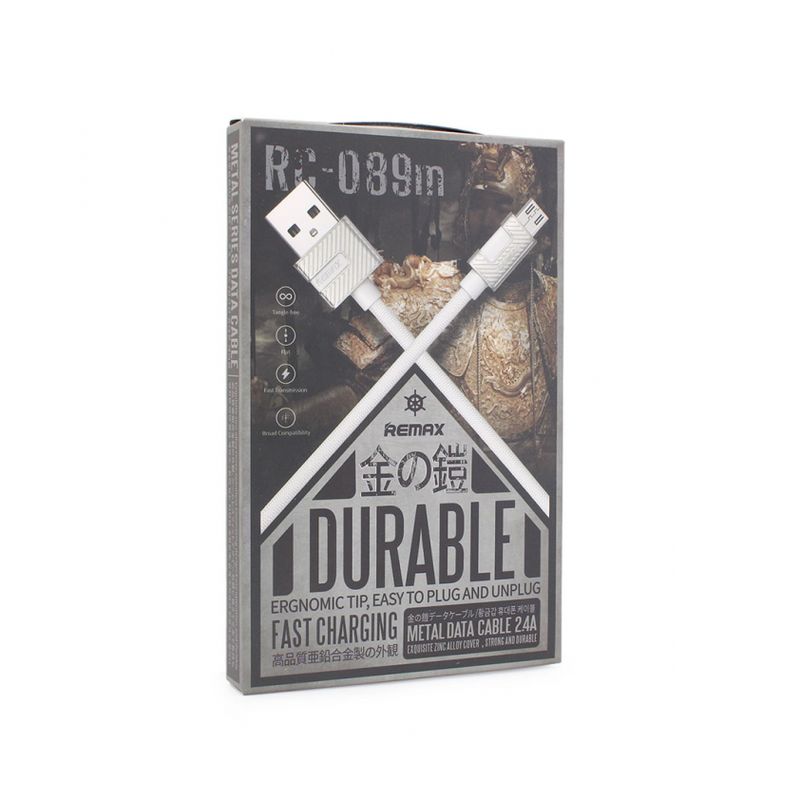 Data kabl REMAX Metal RC-089m micro USB beli 1m