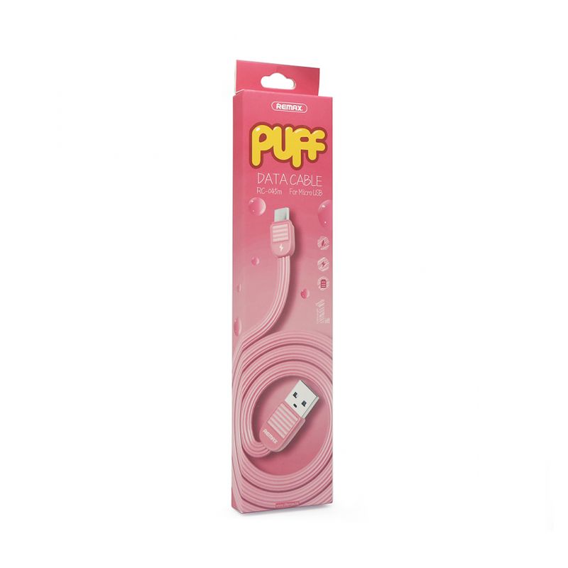 Data kabl Remax Puff RC-045m micro USB pink 1m