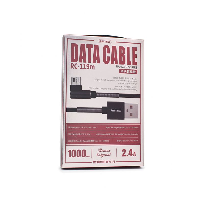 Data kabl REMAX Ranger RC-119m micro USB crni 1m