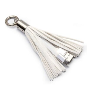 Data kabl sa priveskom micro USB beli