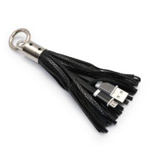 Data kabl sa priveskom micro USB crni