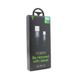 Data kabl T-phox Jagger T-L814 za iPhone Lightning 2.4A crveni 1m