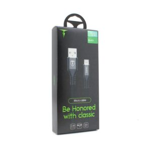 Data kabl T-phox Jagger T-M814 Micro USB 2.4A crni 1m