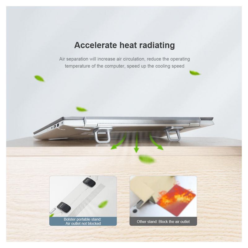 Dodatni podizaci za laptop Nillkin Bolster srebrni