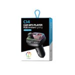 FM transmiter C14 USB, PD, QC 3.0 Bluetooth 5.0, Type C RGB, handsfree crni - Slika 6