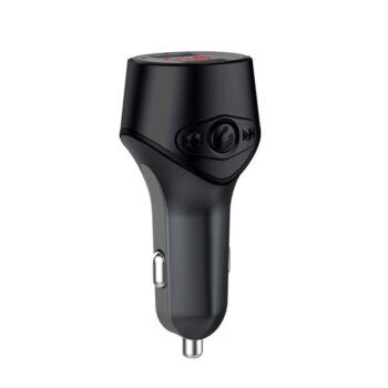 FM transmiter C5 USB TF Bluetooth 5.0 12-24V handsfree crni