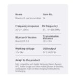 FM transmiter Y4 USB TF Bluetooth 5.0, call ID, modlularni,  handsfree crni - Slika 11