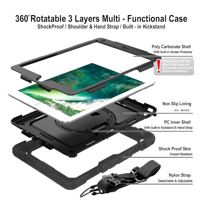 Futrola Straps za iPad 6 9.7 crna