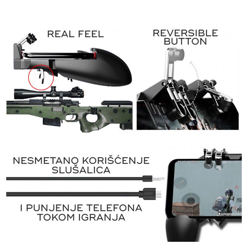 Gamepad Proda AK77 sa kulerom crni